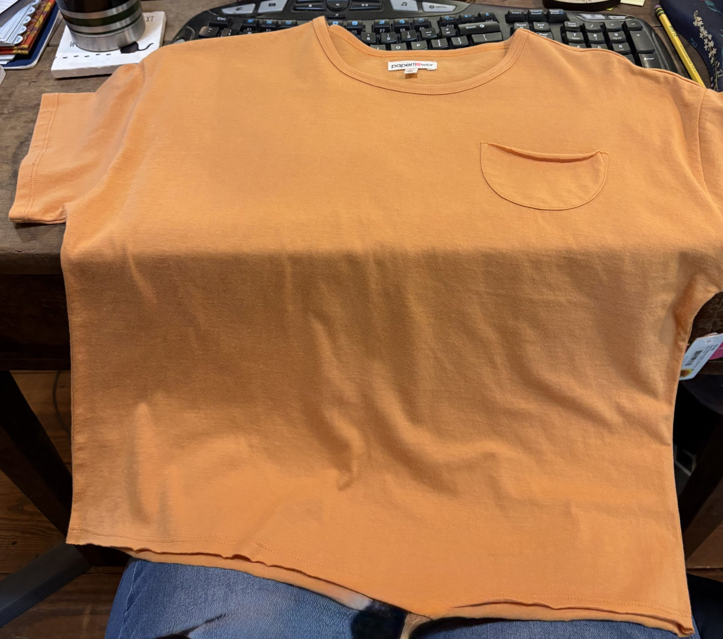 Youth Acid Wash Pocket Tee