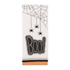 Boo! Spiders Embellished Dish Towel