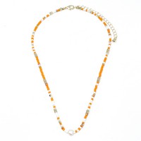 Coach Orange and White Necklace