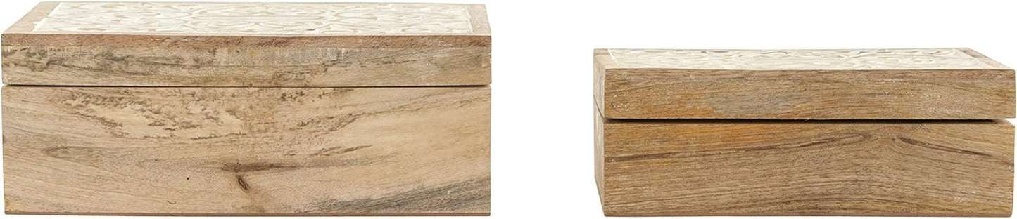 Mango Wood hinged Boxes (2 sizes)