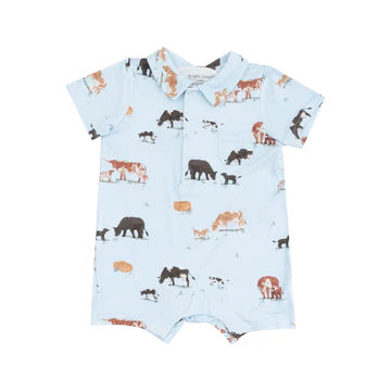 Cow Families 2 Way Zipper Footie