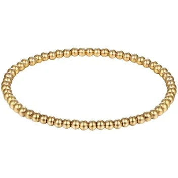 Gold Beaded Bracelet 4mm